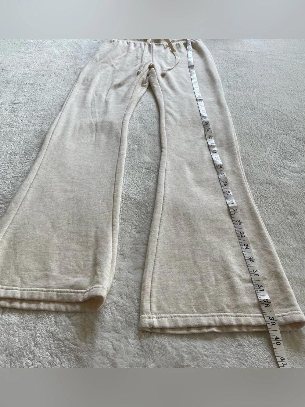 Cream Flared Sweatpants size XS - Picture 9 of 11
